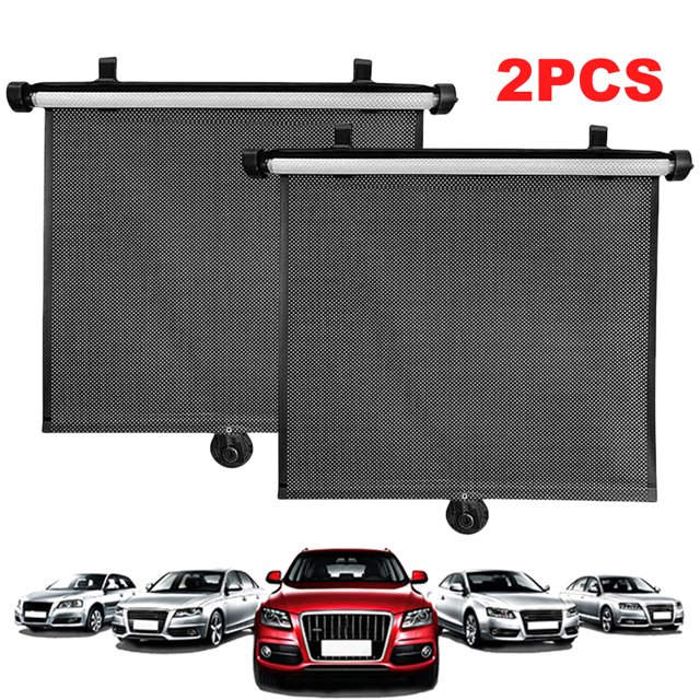Cubierta Ventana Lateral Parasol Enrollable Retráctil Ehuebsd 2 Uds 15 Pulgadas Con Ventosa