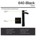 thumbnail image 5 of MR Direct 640 Black Vessel Sink Ensemble with an Antique Bronze finish 731 faucet and pop-up drain., 5 of 7