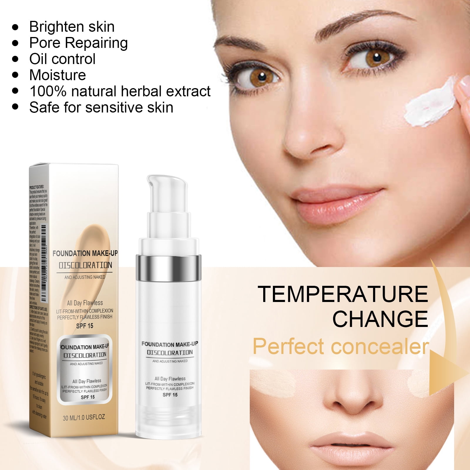 Alvantor Color Changing Foundation & Concealer 1fl.oz