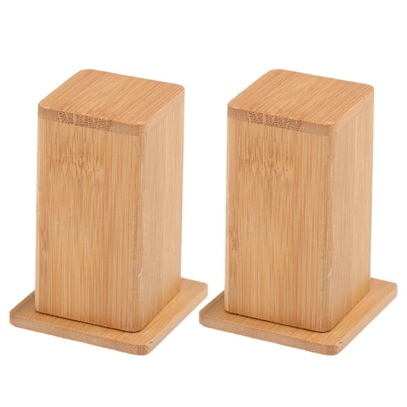 OUNONA Elegant Chocolate Wooden Toothpick Holder for Dining Table Storage, Composite Material Design
