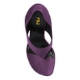 thumbnail image 3 of FSJ Women Chic V Cut Slip On Open Toe T-Strap Flip Flops Gold Chain High Heels Thong Sandals Casual Dressy Party Shoes Size 13 Purple, 3 of 4
