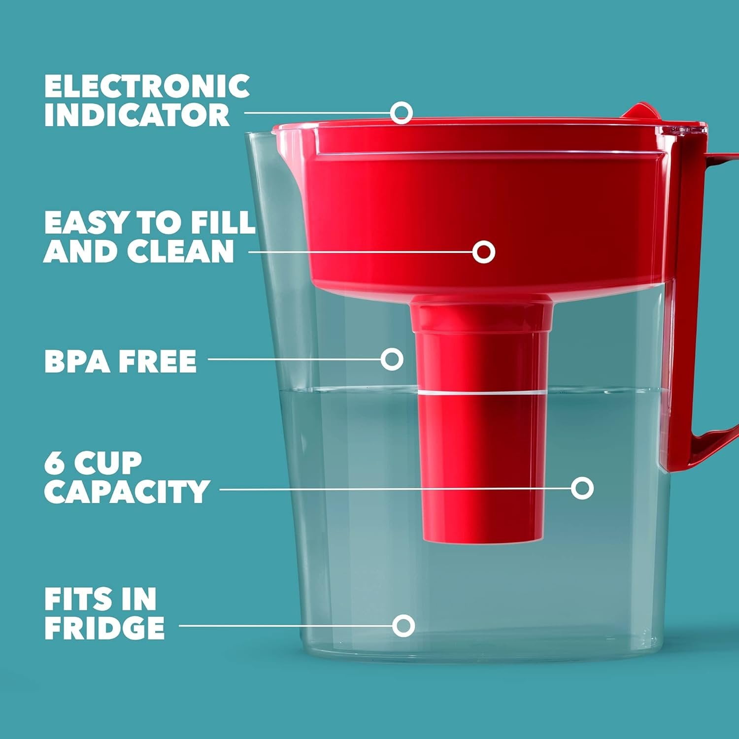 Brita, Brita Water Filtration System Color Series Pitcher, 1 pitcher