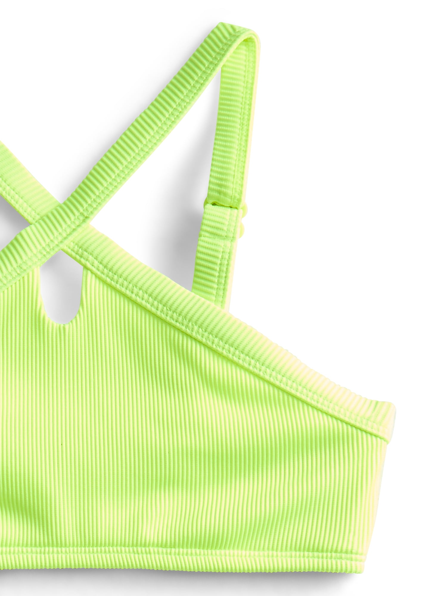 Weekend Academy Girls Solid Rib Bikini Swim Set, 2-Piece, Sizes 4-18