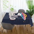 thumbnail image 3 of Yayeee Tablecloths 60" x 108" Rectangle Wrinkle Resistant Party Table Cover, Colorful UFO, 3 of 8