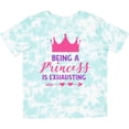 thumbnail image 3 of Inktastic Being a Princess is Exhausting, Crown, Hearts Girls Toddler T-Shirt, 3 of 5