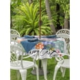 thumbnail image 2 of Gray Easter Outdoor Tablecloth - 54 Inch Round Dining Table Cover, Spring Polka Dots Bunny Easter Eggs Plaid Waterproof Outdoor Table Cloth with Umbrella Hole & Zipper for Picnic/Patio/Party, 2 of 7