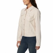 Buffalo David Bitton Womens Classic Denim Jacket (Light Cream, Small)