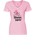 thumbnail image 3 of Inktastic Be a Flamingo in a Flock of Pigeons with Flowers Women's V-Neck T-Shirt, 3 of 5