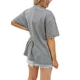 thumbnail image 3 of Women's Gameday Couture  Gray Nebraska Huskers Volleyball Day Oversized T-Shirt, 3 of 4