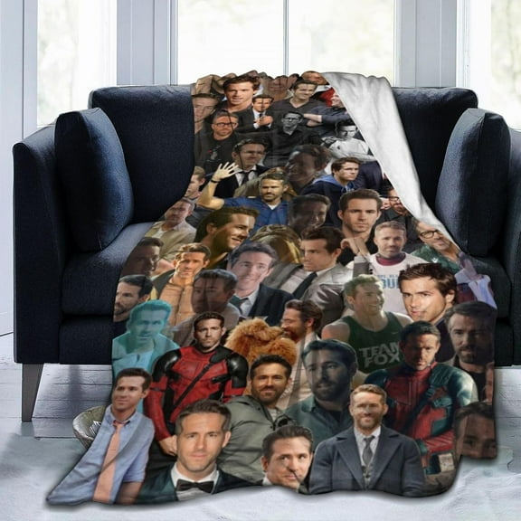 Ryan Reynolds Blanket Anti-Pilling Throw Blanket Plush Blanket Lightweight & Ultra-Soft, Warm & Comfy Flannel Fleece Blanket for Couch, Bed, Sofa, 50x60