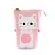 thumbnail image 1 of Estuche para lápices infantil CLLC con forma de gato, estuche desplegable para lápices y maquillaje, organizador de cosméticos infantil con soporte para bolígrafos, regalo navideño (rosa), 1 of 8
