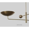 thumbnail image 4 of Mid Century Two Curved Shade Handmade Pendant Mid Century Modern Raw Brass Sputnik chandelier, 4 of 6