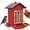 Red, variant on Kingsyard Red Cottage Hopper Bird Feeder for Outdoors, Hanging Wild Bird Seed Dispenser