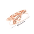 thumbnail image 4 of Anillos para mujer, regalos para mujer, moda, genial y misterioso, con circonitas cúbicas en forma de corazón, giros exteriores, maravilloso regalo, anillo hueco., 4 of 4