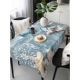 thumbnail image 6 of Blue Jellyfish Coastal Table Cloth, Summer Beach Nautical Starfish Coral Waterproof Tablecloth for Rectangle Tables, Reusable Washable Fabric Table Cover for Restaurant Kitchen Dining Tables 60"x120", 6 of 6