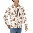 thumbnail image 4 of Zip Up Hoodies for Men - Tangerine Capybara Print Long Sleeve Comfrt Men'S Fashion Hoodies & Sweatshirts, Jackets for Men Hoodies Pullover Clothing Clothes with Pouch, 4 of 5