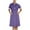 #3 Purple, variant on Simua Scrubs Dress for Women Notch Lapel Button Front Nursing Workwear Casual Housekeeping Mini Dresses with Pockets