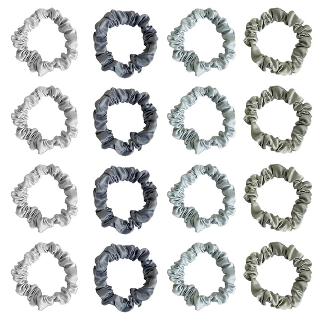 16 piezas de satén para lazos de pelo para dormir noche Scrunchie, accesorios para el cabello cuerda para el pelo para mujeres