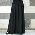 thumbnail image 3 of Maxi Skirts for Women Long Maxi Skirt Solid Print Black S, 3 of 9