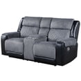 thumbnail image 2 of JERFIT Reclining Loveseat Sofa with Console, Gray Fabric Upholstery, Dual Recliners, Transitional Design for Living Room, Family Room, 2 of 4