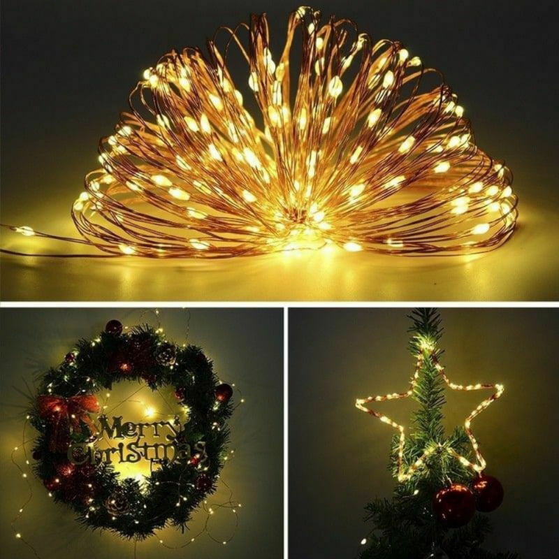 USB 50/100LED String Copper Wire Fairy Lights Wedding Xmas Party Fairy Decor 10M 