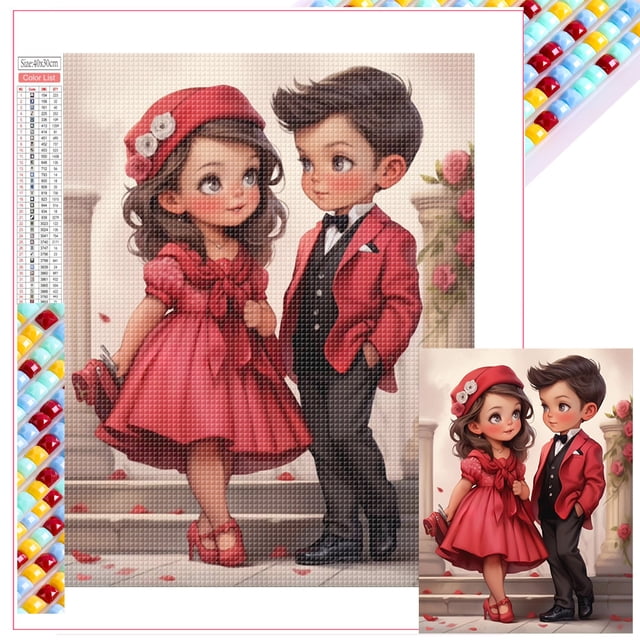 5D DIY pintura de diamante con cuentas cuadradas completas día de San Valentín arte de pareja artesanía casera