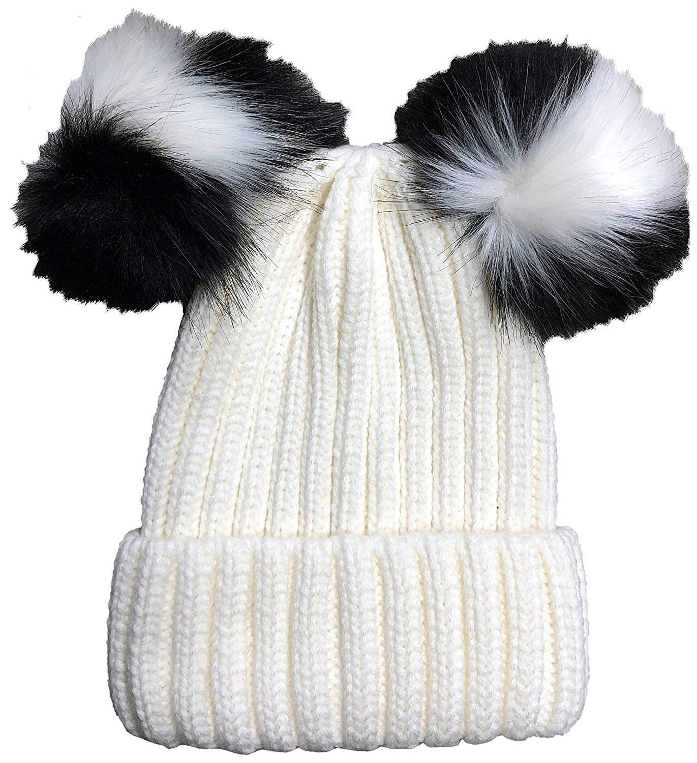 womens cream beanie hat