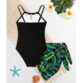 thumbnail image 5 of Aridak Girls Swimsiut One-Piece with Cover Up Adjustable Straps Cut Out Swimwear Beach Bathing Suit Size 8-16, 5 of 8