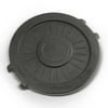 Toter 44 Gallon Black Round Atlas Trash Can Lid