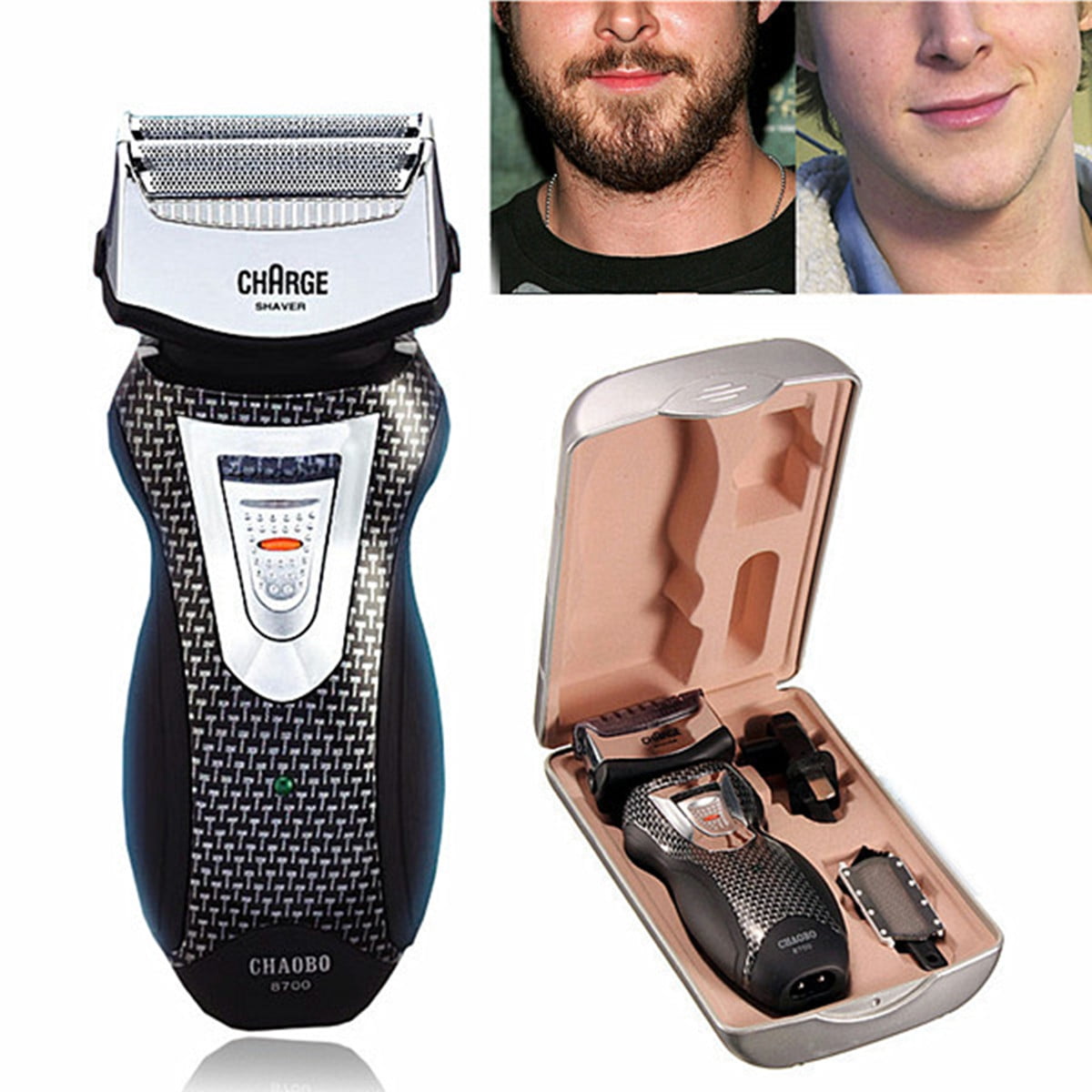 chaobo men's rechargeable cordless electric razor shaver groomer double edge trimmer us reviews