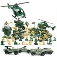 thumbnail image 4 of 48 Piezas Vehículos Del Ejército Soldados Modelo Juguetes Juguete Modelo Luchadores Ni?os Sunnimix Juego de figuras de acción, 4 of 6
