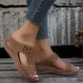 thumbnail image 6 of Mostsola Wedge Sandals for Women 2025 Boho Slides Open Toe Slippers Comfortable Orthopedic Sandals, 6 of 8
