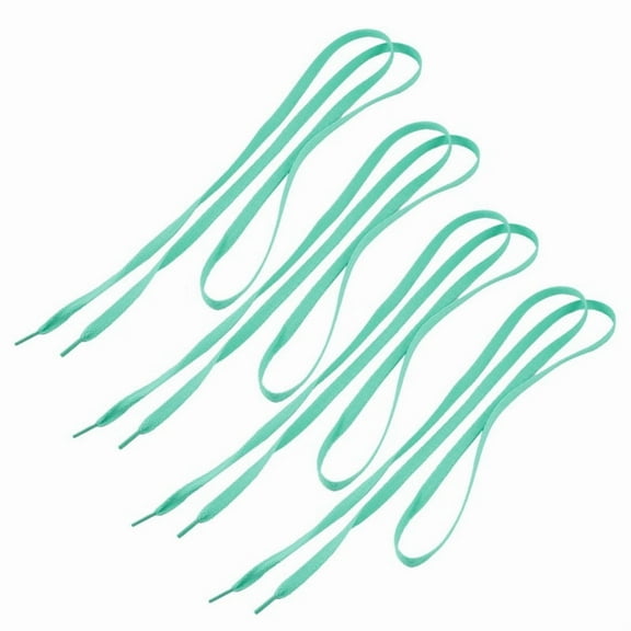 2 Pairs Unisex Teal Green Textured Sports Sneaker Shoelaces Shoe Strings G11021