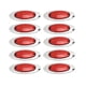 thumbnail image 2 of 10 piezas 18 LED luz de posición lateral 12-24 V IP67 impermeable 1200 LM lámpara de señal de giro de remolque para camiones yates rojo Jadeshay  A, 2 of 8