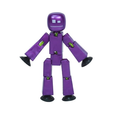 Zing StikBot Single Pack - Includes 1 StikBot - Collectible Action Figures and Accessories, Stop Motion Animation, Ages 4 and Up (Metal Eggplant)