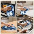 thumbnail image 5 of 2 Pcs Funny Kitchen Towels,Blue White Tie Dye Mandala Pattern Microfiber Dish Towels,Kitchen Tea Towels,Kitchen Towel Set (18" X 26"), 5 of 7