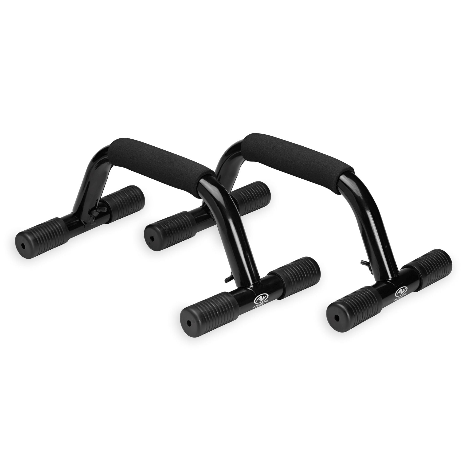 Athletic Works Push-up Bars, Pair, Sturdy Push-up Stands, Black