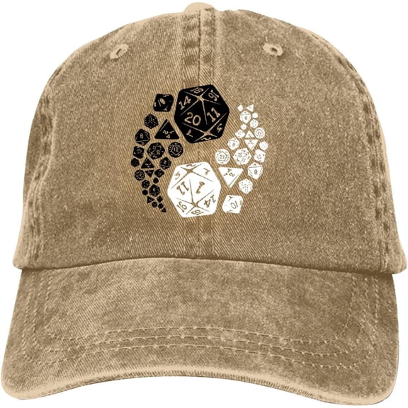 Dungeons and Dragons Yin Yang Baseball Cap Vintage Adjustable Washed Hats Cowboy Hats Denim Dad Hat for Men Women Boy Girl