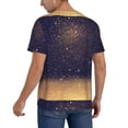 thumbnail image 2 of Vsdgher Gold Black Glitter Mens T-Shirts Baseball Vintage Fashionable Lightweight Casual Crew Neck Slim Fit with Long Sleeves-XX-Large, 2 of 7