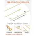 thumbnail image 3 of Silvora Women's 18K Gold Plated Sterling Silver Chain Neckalce 1.5mm Dainty Choker Jewelry Gift for Mother/Daughter/ Grandma/Wife - 22inch, 3 of 9