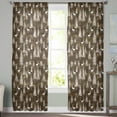 thumbnail image 2 of Brown Christmas Sheer Curtains 72 Inches Long 2 Panels Set, Window Sheer Curtains for Living Room/Bedroom, Xmas Tree Elk Christmas Light Filtering Rod Pocket Curtain 52'' x 72'' x 2, 2 of 7
