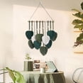 thumbnail image 2 of Tapiz colgante de pared de macramé con hojas Macarena Tapiz para colgar en la pared Verde, 2 of 8