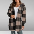 thumbnail image 1 of Camisas de franela a cuadros Augper para mujer, chaqueta informal de manga larga con botones, blusas estilo boyfriend de otoño con bolsillos, 1 of 7