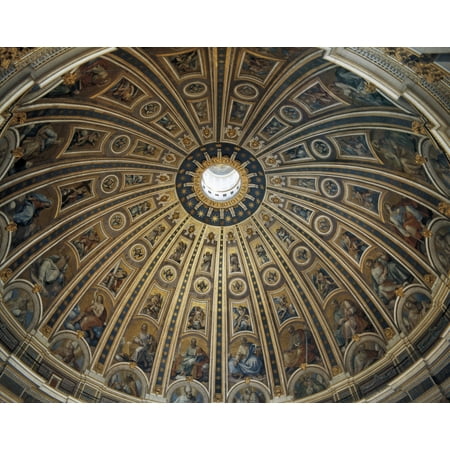 Interior Collection - Saint PeterS Basilica Vatican City Saint PeterS Basilica The Vatican Basilica Of StPeterS Interior Of Dome Renaissance Art Cinquecento Architecture AisaEverett Collection Poster Print