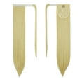 thumbnail image 2 of SHCKE 20"/28" Long Ponytail Extensions Synthetic Straight Hair Ponytail Drawstring Ponytail Clip in Hairpiece for Women - Bleach Blonde, 2 of 6