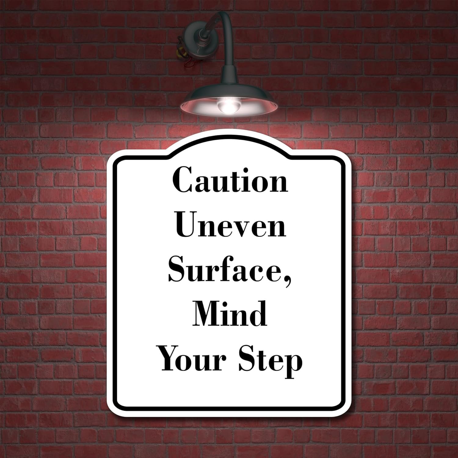 Caution Uneven Surface Mind Your Step WB Aluminum Composite Sign 8.5''x10''  - Walmart.com, image size:1500x1500