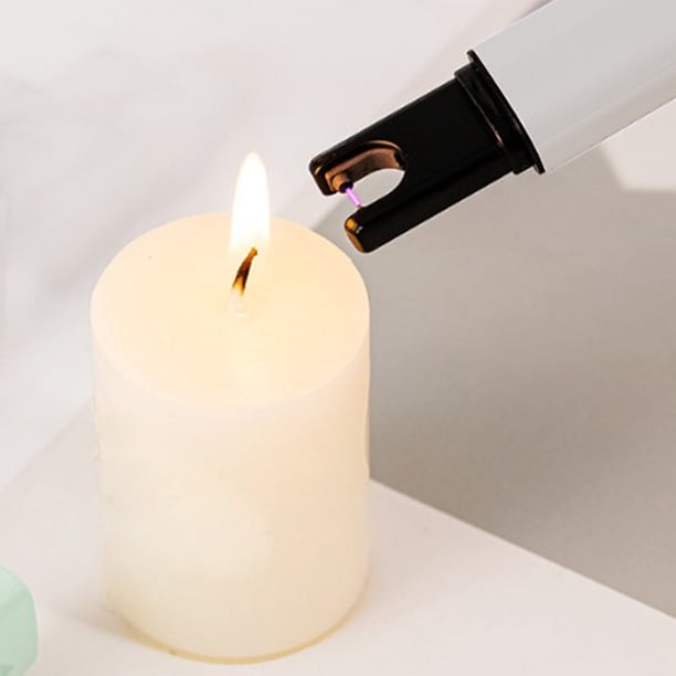 ¡Gran Ahorro!, Encendedor de velas electrónico a prueba de viento, sin llama, recargable por USB, con botón de seguridad para la cocina del hogar Akmoler