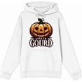 thumbnail image 4 of Halloween Life is Gourd Adult White Long Sleeve Hoodie-Medium, 4 of 6