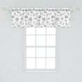 thumbnail image 2 of Ambesonne Sea Shells Window Valance, Nautical Pattern, 42" x 18", White and Charcoal Grey, 2 of 3