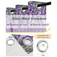 thumbnail image 5 of Purple Lavender Blackout Curtains for Bedroom - 84 Inch Long Light Blocking 2 Panels Set, Spring Watercolor Wildflowers Plant Plaid Thermal Living Room Drapes Grommet Window Curtains 52"x84", 5 of 8